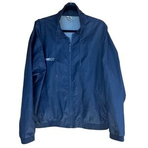 Puma Vintage Macht's Mit Qualitat Jacket Windbreaker Navy Men's Sz Large German